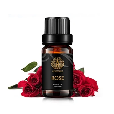 Imagen de Aromaterapia Rosa Aceite esencial para difusor, 100% puro Rose perfume humidificador, Masaje, Grado terapéutico perfumado hogar 0,33oz 10ml