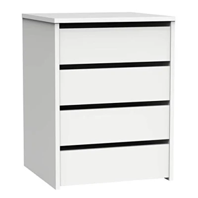 Imagen de MUEBLES PITARCH Cajonera 4 Cajones, Cómoda Dormitorios, Despachos, Interior Armario, Blanco Alto Brillo, 63,5x46x45cm (Alto x Ancho Fondo) Colección Tibet