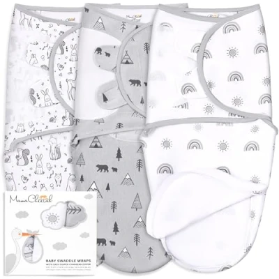 Imagen de Mama Cheetah Baby Swaddle Sack 3 6 Month, Organic Cotton Sleep Sack, Infant Blanket, for Large Babies, Wrap, Easy Swaddles Girl