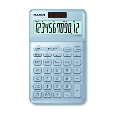 Imagen de CASIO JW 200SC BU Calculadora, 1.1 x 10.9 18.4 cm, color azul