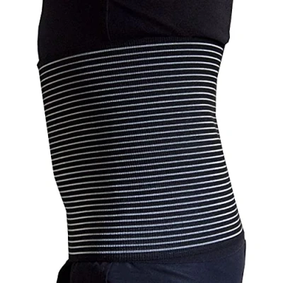 Imagen de BODYPERFECT Faja abdominal postoperatoria unisex de contención postparto operación, alivio del dolor espalda, cierre ajustable, H 28 (negro, S)