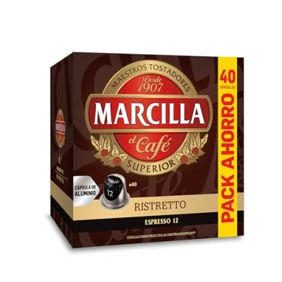 Imagen de Marcilla Café Cápsulas Ristretto 40 Compatibles Nespresso