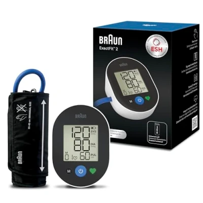 Imagen de Braun ExactFit™ 2 Tensiómetro de brazo Precisión clínicamente validada Indicador codificado por colores Manguito universal Para uso doméstico BUA4050