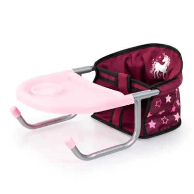 Imagen de Bayer Design 65823AA asiento de mesa para muñecas, accesorios, muñecas hasta 46 cm, color Bordeaux Unicorn