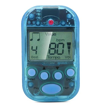 Imagen de metrónomo Digital, M50 Meideal Blue Mini LCD Multifuncional Digital Beat Tempo(Azul) Regulador Metronomo