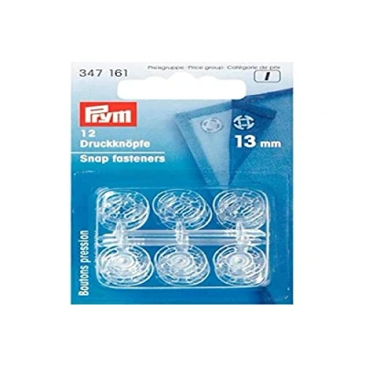 Imagen de Prym Botones A Presión, Plastic, Natural, 13 mm, transparent, 12 piezas, PRYM_347161 1