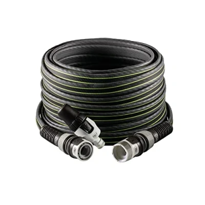 Imagen de FITT Force 25 m, Manguera de Agua para Riego Jardín, Ligera, Resistente y Compacta, Uso Intensivo, con Lanza, Color Gris Lime, 43% CO2e