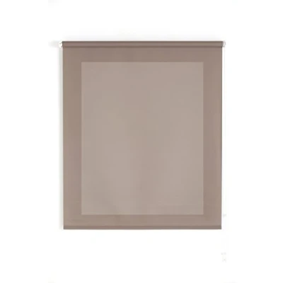 Imagen de Uniestor basic Estor enrollable translúcido liso Marrón, 120 x 175 cm (Ancho por Alto). Tamaño de la Tela 117 170 cm. Estores para ventanas