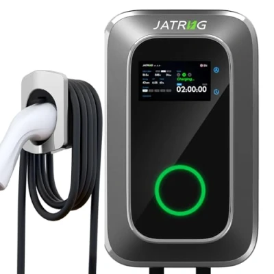 Imagen de JATRHG S1 estación de carga para vehículos eléctricos (22 kW, 8 m, 32 A, trifásico, IP66, tipo 2, IEC 62196 cargador rápido EV Wallbox