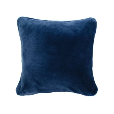 Imagen de Gözze Fundas de cojín Sensación Cachemira Premium, Set 2, 500 g/m², 50 x cm Azul
