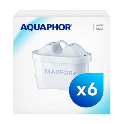 Imagen de AQUAPHOR Cartucho de filtro Maxfor+ Pack 5+1 Reduce cal, cloro y otras sustancias indeseadas del agua potable Compatible con Onyx, Compact, Amethyst, todos modelos BRITA, MAXTRA