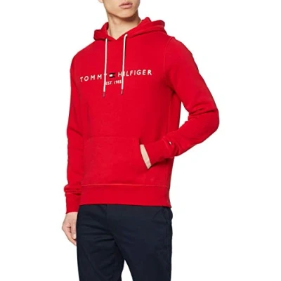 Imagen de Tommy Hilfiger Logo Hoody Mw0mw11599 Sudadera con Capucha, Rojo (Primary Red), S Hombre