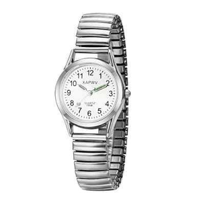 Imagen de JewelryWe Reloj de Cuarzo para Mujer, Banda Elástica, Pareja con Puntero Luminoso Digital Claro y Fácil Leer