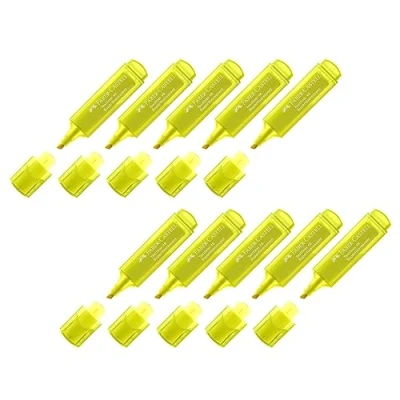 Imagen de FABER CASTELL 205062 Rotulador Textliner 1546, amarillo, 10 unidades, recargable