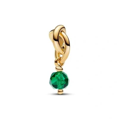 Imagen de Pandora Colgante con forma de círculo Eternidad Verde Faceted 763462C05, talla única, Oro amarillo, Cristal.
