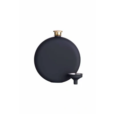 Imagen de BarCraft Soft Touch Hip Flask, Petaca de Acero Inoxidable con Embudo Decantador, Negra Mate, Capacidad 350 ml, 11 x 3 12.3 cm, 1 Cantidad