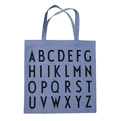 Imagen de design letters Bolso Shopper Algodón 44x42 cm Tote Bag Bolsas de Tela 100% Mujer Reutilizables Bolsa Compra Certificado Oeko tex Saco en Colores Moda lona