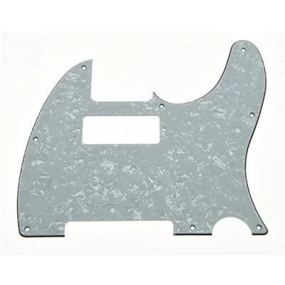 Imagen de KAISH Tele Style Pickguard Guitarra Pick Guard Placa para arañazos con Mini Humbucker Pickup Hole Tele/Telecaster White Pearl