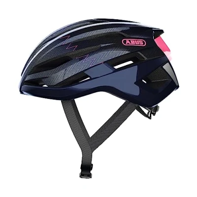 Imagen de ABUS StormChaser Casco de bicicleta ligero y cómodo Para ciclismo deportivo profesional hombre mujer Azul / Rosa, talla S