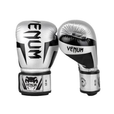 Imagen de Venum Elite Guantes de Boxeo Plata/Negro 16oz