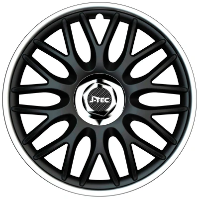 Imagen de J TEC Orden R J14520 Tapacubos 14in negro/plata, cromo