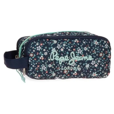 Imagen de Pepe Jeans Alenka Estuche Triple Azul 22x10x9 cms Poliéster by Joumma Bags