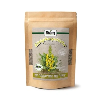Imagen de Biojoy Hojas de Gordolobo BÍO (100 g), secadas y cortadas, ideal para Infusión (Verbascum tapsus)