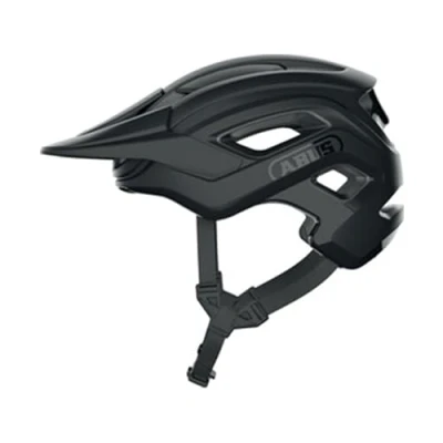 Imagen de ABUS casco MTB Cliffhanger de ciclismo para senderos exigentes con grandes aberturas ventilación y sistema correas TriVider hombres mujeres negro mate, talla M