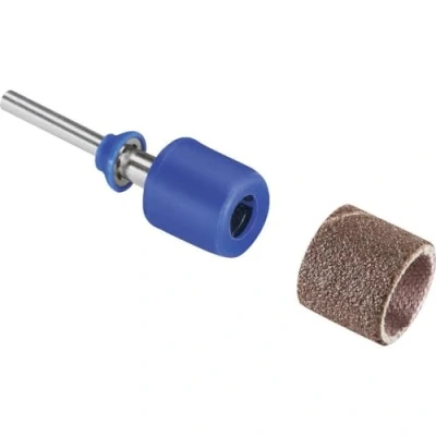 Imagen de Dremel SC407 mandril y bandas de lija EZ Speedclic, juego accesorios para herramienta rotativa con 1 2 13 mm eliminación material en aluminio, cobre, madera, plástico