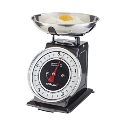 Imagen de Korona 76150 balanza de cocina retro TOM capacidad 5 kg, graduación 20 g incl. bandeja pesaje tara añadir función grande vista completa