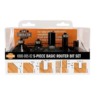 Imagen de CMT Orange Tools K900 005 02 Juego de 5 fresas directas/perfiladas HW Z2 S =8 D=12/16/12.7/25/35 DX