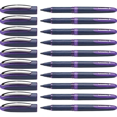 Imagen de Schneider One Business Bolígrafos no retráctiles con tinta líquida, 10 unidades, color violeta