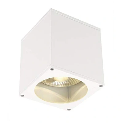 Imagen de SLV Blanco luminaria de Superficie Big Theo/Iluminación para Paredes, Caminos, entradas, Foco led Exterior, proyector Techo / GU10 IP44 75 W