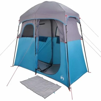 Imagen de vidaXL Tienda de Ducha para 2 Personas Impermeable Azul