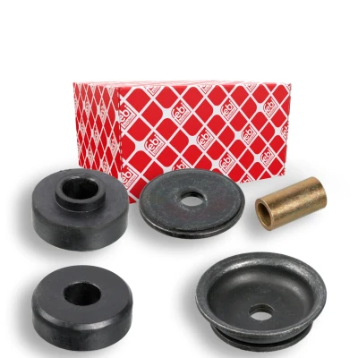 Imagen de FEBI BILSTEIN 104663 Copela de amortiguador Eje delantero con material montaje añadido sin rodamiento bolas Caucho KIA: SORENTO 1
