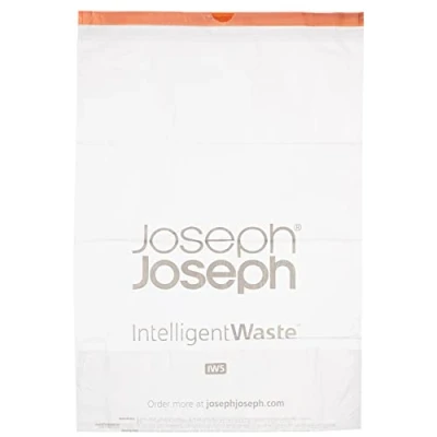 Imagen de Joseph IW5 Bolsas de Basura con Asas para Atar, 40 Litros, Paquete 20, Transparentes