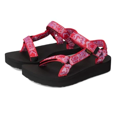 Imagen de Teva Sandalias universales Midform para mujer, Rosa floral neón/morado, 39 EU