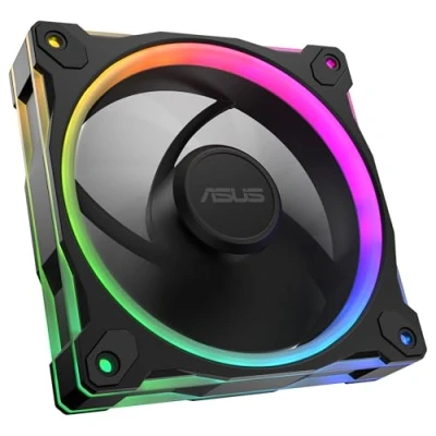 Imagen de ASUS Prime MR120 ARGB Reverse Single Pack, Ventilador PWM de 120 mm, 20 LED ARGB, Velocidad del 1600 RPM, Flujo Aire 58 CFM, Marco 28 mm Grosor, Aura Sync