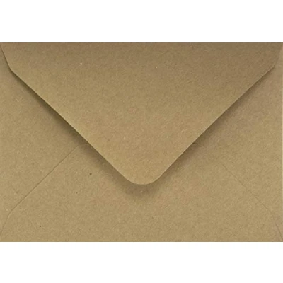 Imagen de 100 sobres de papel kraft, formato DIN B6, color marrón arena, 125 x 175 mm, solapa en punta, sin ventana, ecológicos, reciclados, aspecto retro, ideales para bodas, Navidad, cumpleaños, invitaciones