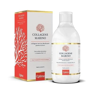 Imagen de Colágeno Marino Dosis Alta 5000 mg, Ácido Hialurónico, Vitamina C y E 500 ml Biodisponibilidad superior fabricado por Optima Naturals