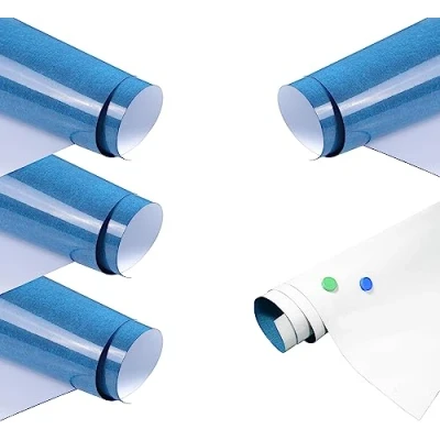 Imagen de 5pz 90cm x 60cm Lámina Ferrosa para Imanes, Autoadhesivo, Escribir y Borrar, de Hierro Pizarra Magnética, Creación Tableros Magnético, Blanca Adhesiva, Blanca, TKD9020 5X