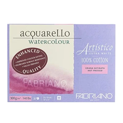 Imagen de Fabriano FAQ20863 Bloque de Acuarela, Papel, Extra Blanco, 10 x 14