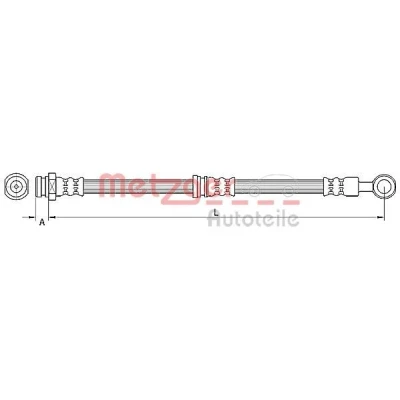Imagen de METZGER 4110744 Latiguillos de Freno 582 MITSUBISHI: Outlander 2 SUV