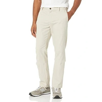 Imagen de Amazon Essentials Pantalón Chino con Parte Delantera Plana Resistente a Las Arrugas de Corte Ceñido Hombre, Piedra, 40W / 29L
