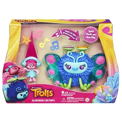 Imagen de Hasbro Trolls B9885100 Trollstadt DJ Atril de escarabajos con Juego Poppy