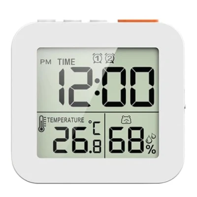 Imagen de Easnea reloj digital de ducha, pared para cocina, baño, temporizador ducha impermeable, con pantalla LCD cocina y baño (blanco)