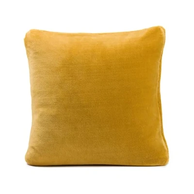 Imagen de Gözze Fundas de cojín Sensación Cachemira Premium, Set 2, 500 g/m², 50 x cm Mostaza