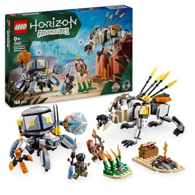 Imagen de LEGO Horizon Adventures Aloy y Varl vs. Cangrejo Dientes Serrados, Juguete con Robots Monstruos del Videojuego, Minifiguras Arco Armas, Regalo Gamer para Niños Niñas de 9 Años o Más 77037
