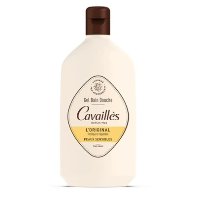 Imagen de Cavaillès Gel de baño ducha Surgras 400 ml Piel seca, protege y nutre sin jabón, parabenos Cara cuerpo Uso diario (El Original)