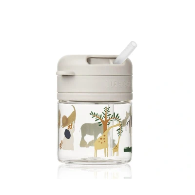Imagen de Liewood Pavia Straw CUP Unisex Biberón para niños, Talla: One Size, All together/sandy